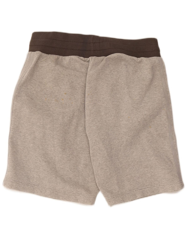Pantaloncini sportivi da uomo Adidas Large in cotone color block grigio