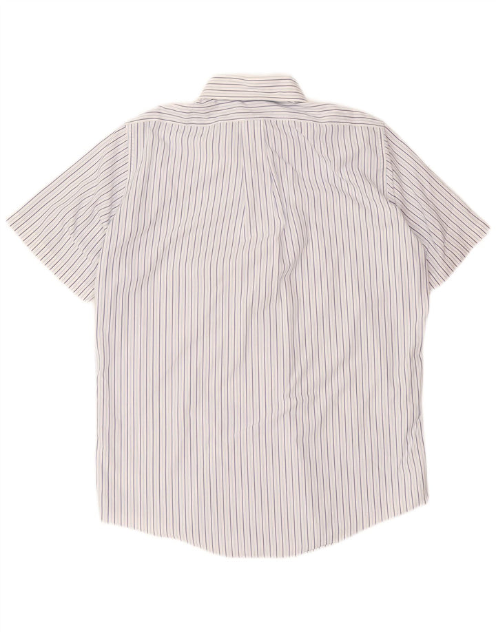 Camicia da uomo Brooks Brothers taglia 15 1/2 medio blu navy gessato