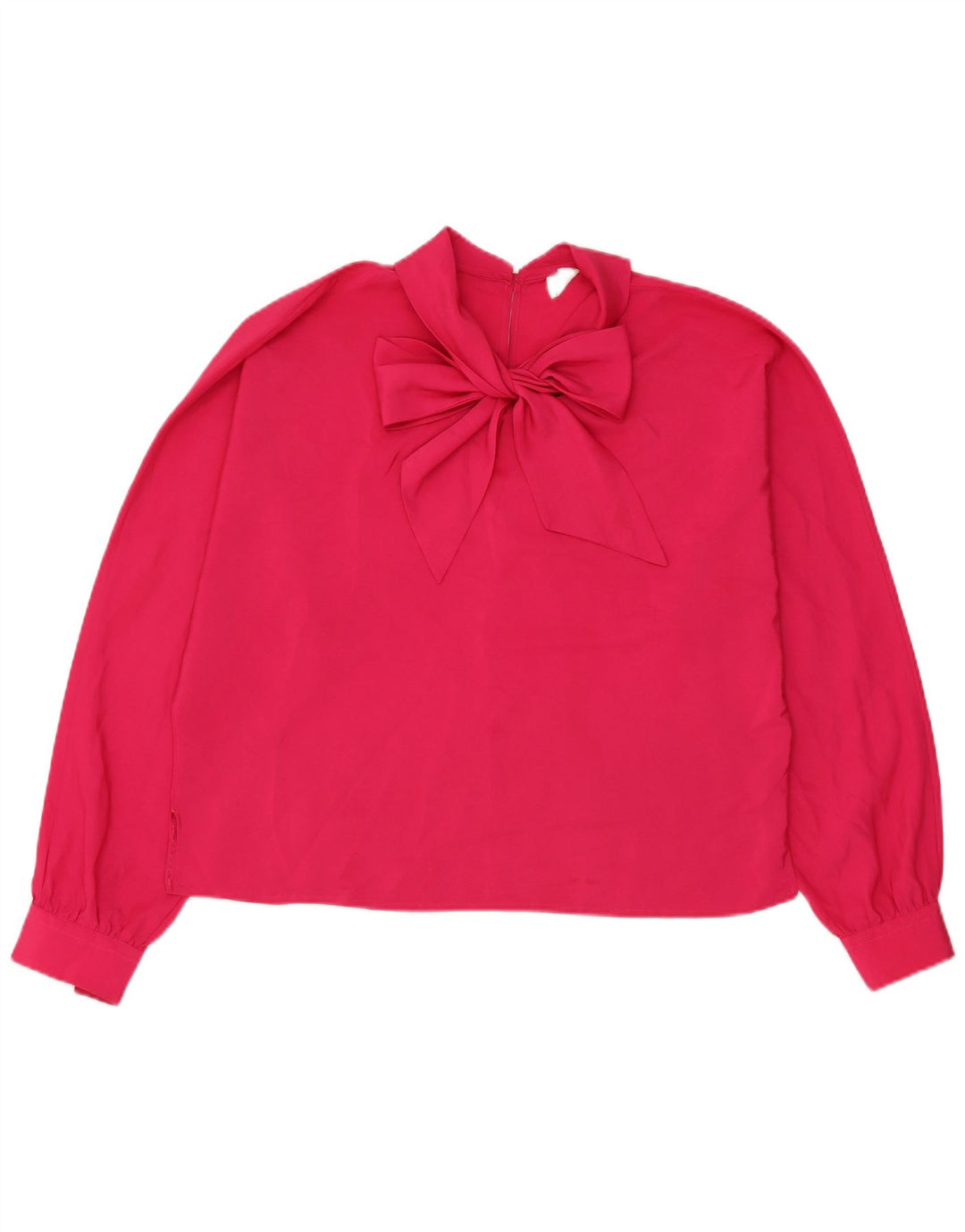 Primavera Firenze Camicetta oversize da donna con papillon UK 16 Large Rosa
