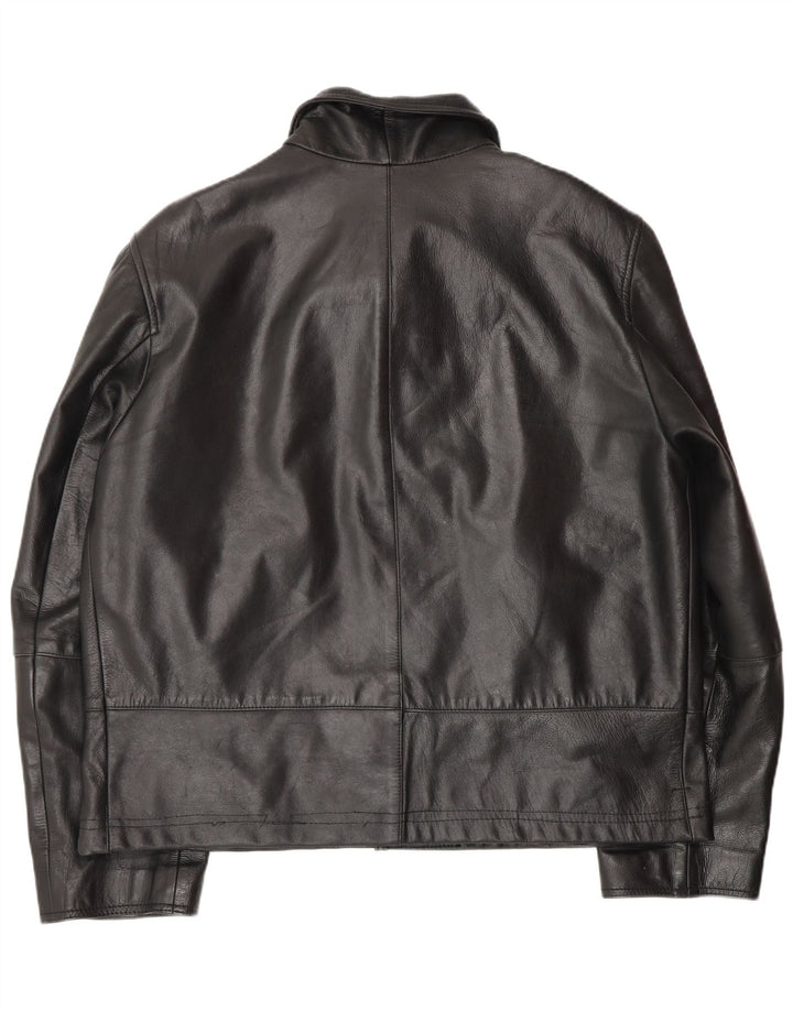 Bomb Boogie Giacca in pelle da uomo UK 42 XL Pelle nera