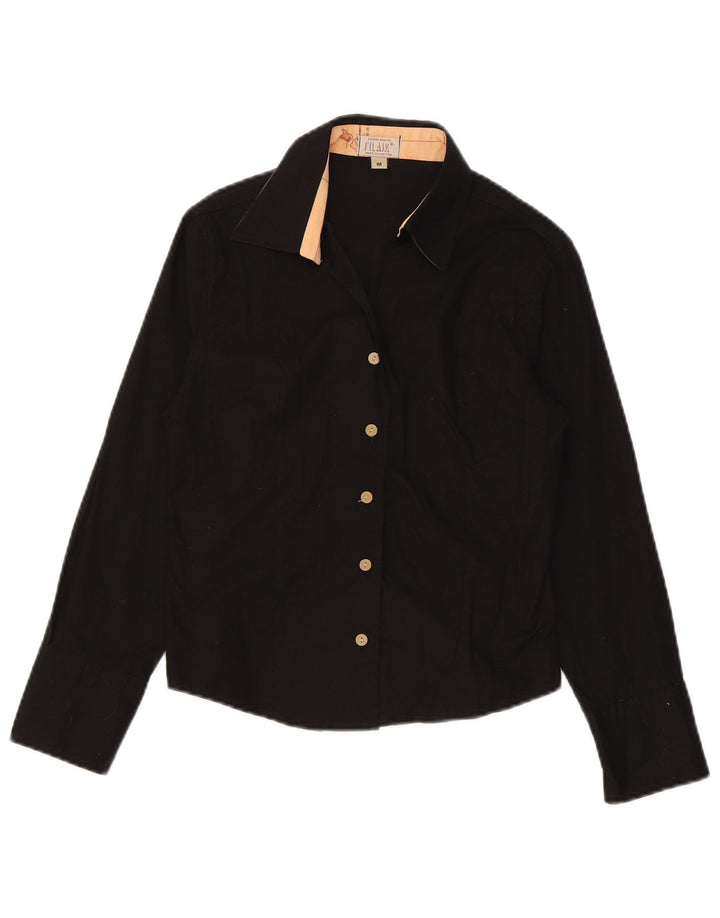 Camicia da donna ALVIERO MARTINI UK 12 cotone nero medio