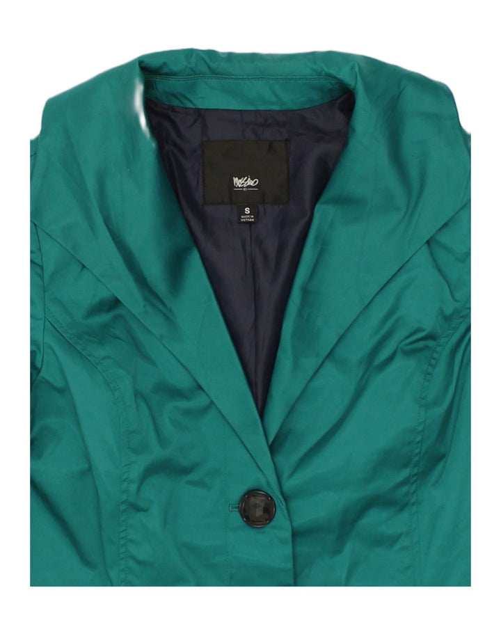 MOSSIMO Womens Trench Coat UK 8 Small Green Cotton | Vintage Mossimo | Thrift | Second-Hand Mossimo | Used Clothing | Messina Hembry 