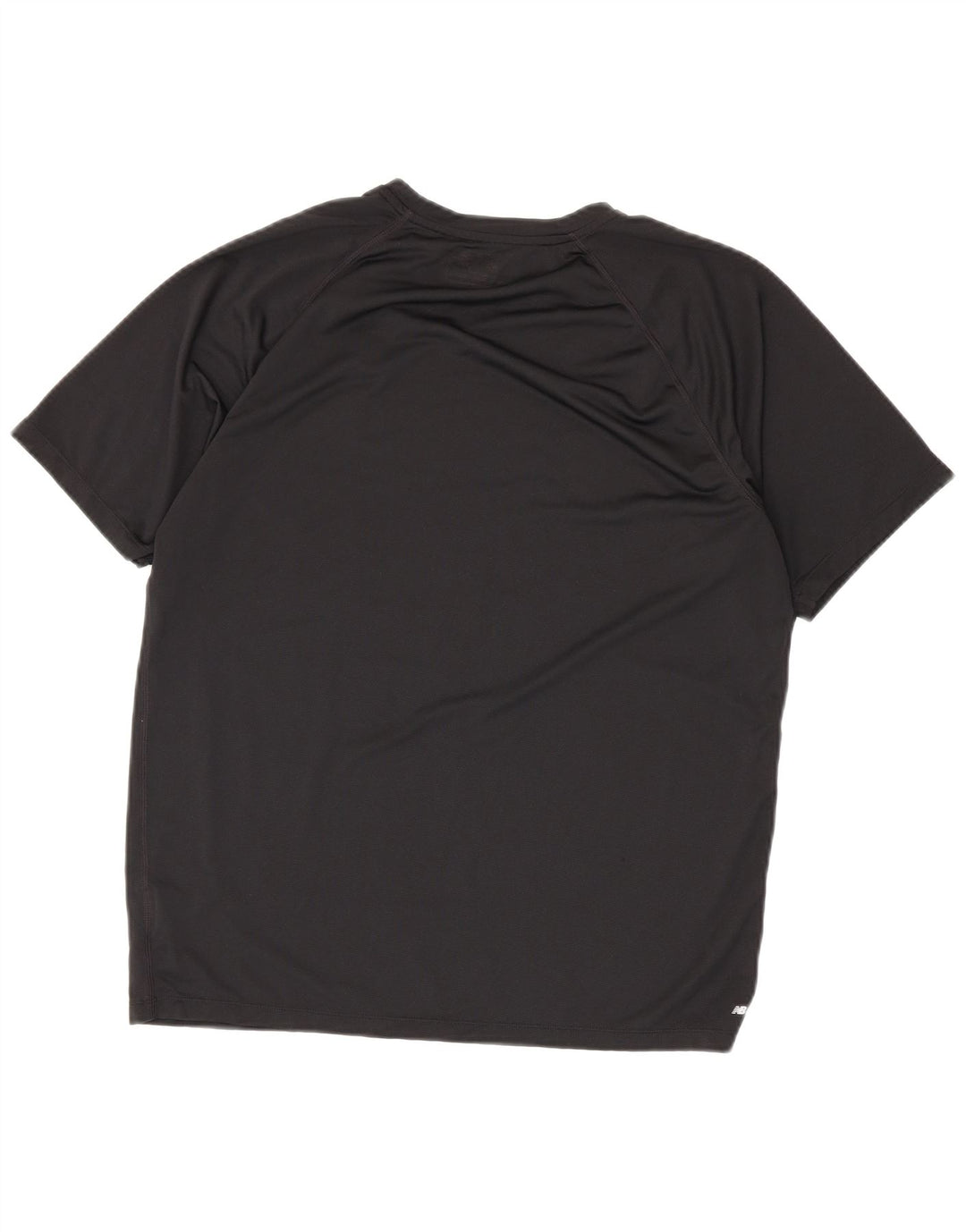 T-shirt grafica da uomo New Balance Top grande in poliestere nero