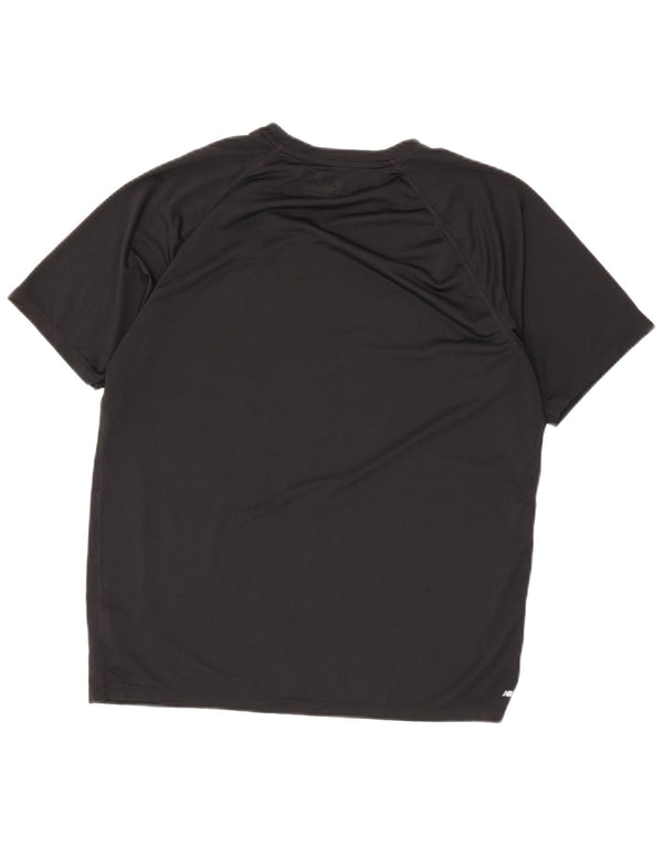 T-shirt grafica da uomo New Balance Top grande in poliestere nero
