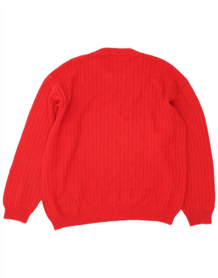 Maglione da uomo girocollo Il Granchio XL in lana rossa