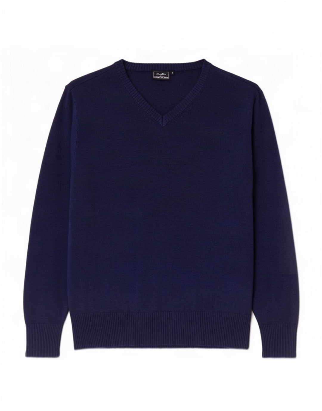 Maglione da uomo con scollo a V Lotto piccolo in acrilico blu navy