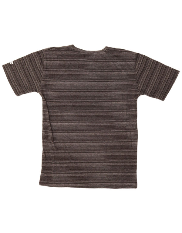 RUSSELL ATHLETIC Mens Graphic T-Shirt Top UK 38/40 Medium Grey Striped