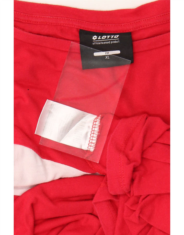 LOTTO T-shirt corta oversize da donna Top UK 18 XL Cotone color block rosso