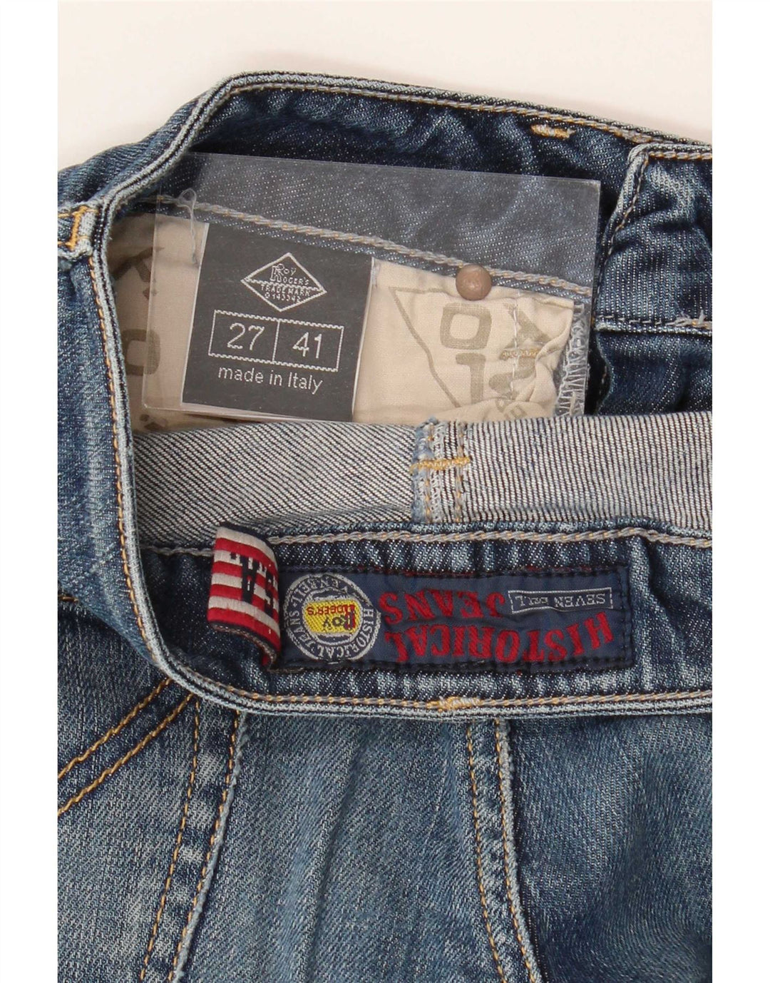 Jeans dritti da donna Roy Rogers W27 L29 cotone blu