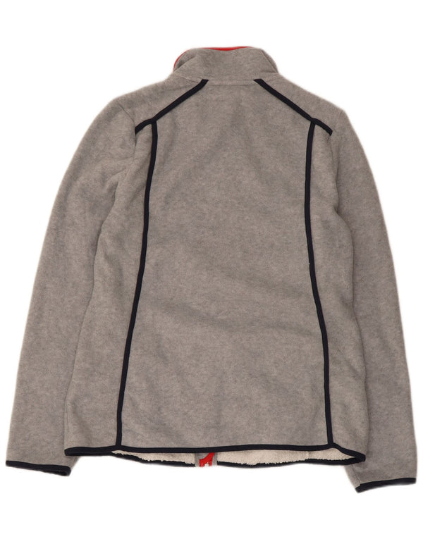 Giacca in pile da donna Nautica UK 14 poliestere a righe grandi grigie
