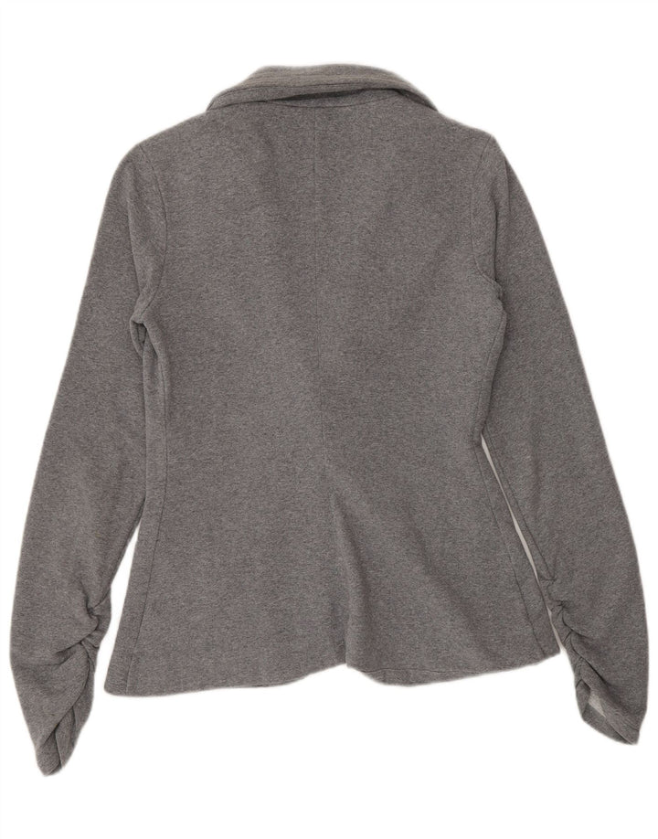 Giacca blazer da donna a 1 bottone Converse UK 10 piccolo cotone chiazzato grigio