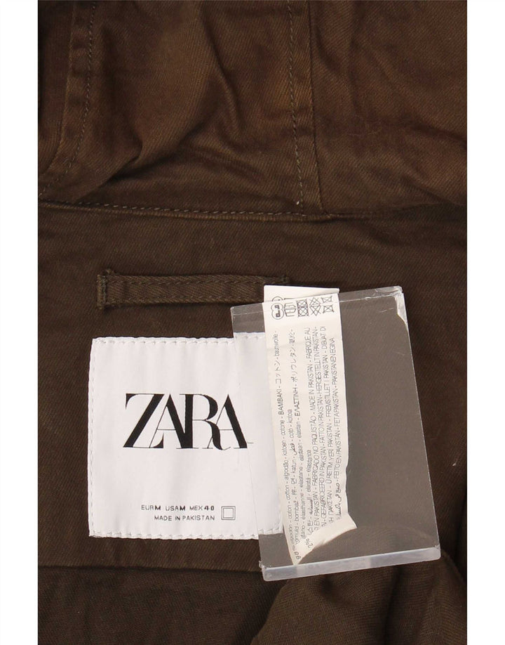 Giacca utility con cappuccio da uomo Zara UK 38 cotone kaki medio