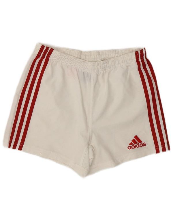 Pantaloncini sportivi Adidas Climacool da ragazzo 9-10 anni in poliestere bianco