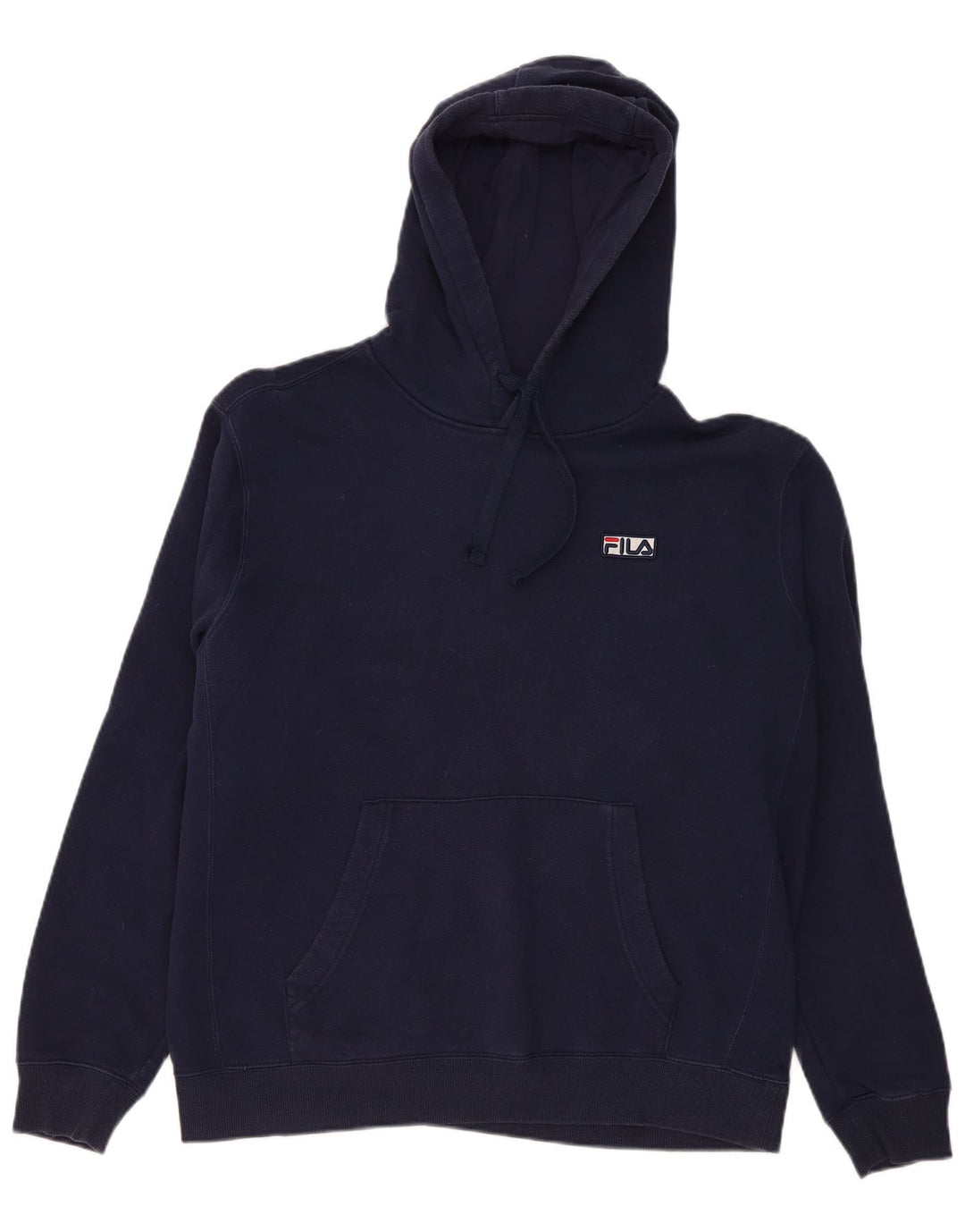 Felpa con cappuccio da uomo Fila grande in cotone blu navy