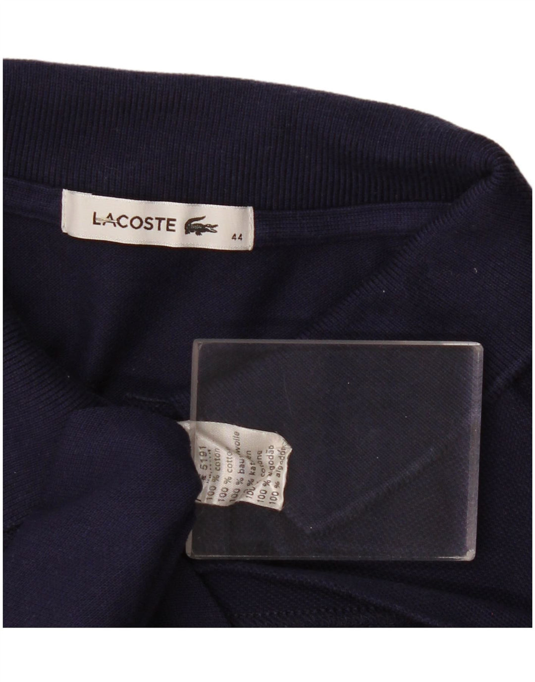 Polo da donna Lacoste taglia 44 grande in cotone blu navy