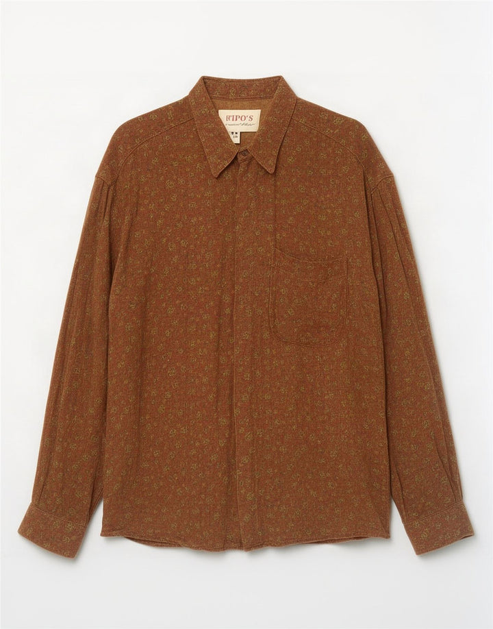 Camicia da uomo Tipo' S XL Marrone floreale