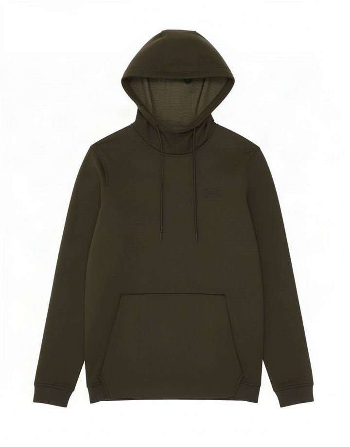 Felpa con cappuccio da uomo Under Armour Cold Gear piccola in poliestere verde