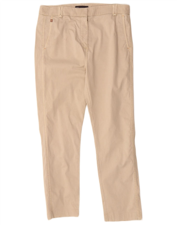 Pantaloni chino da donna Marks & Spencer UK 14 medi W30 L27 Cotone beige