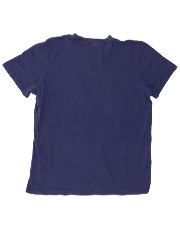 Adidas Mens T-Shirt Top Large Navy Blue Cotton