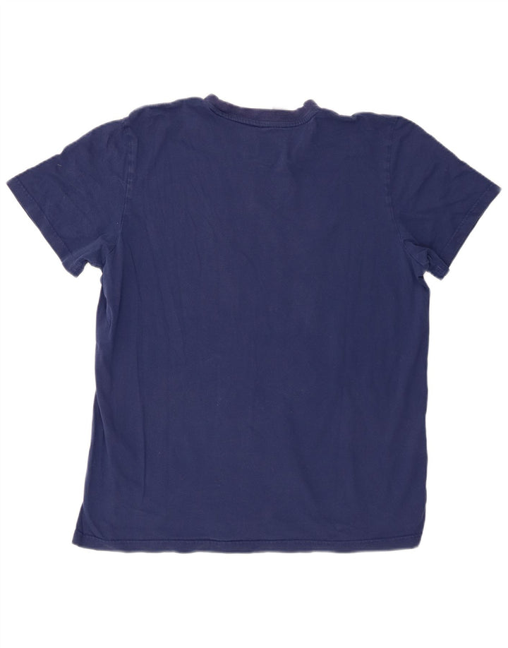 T-shirt da uomo Adidas Top Large in cotone blu navy