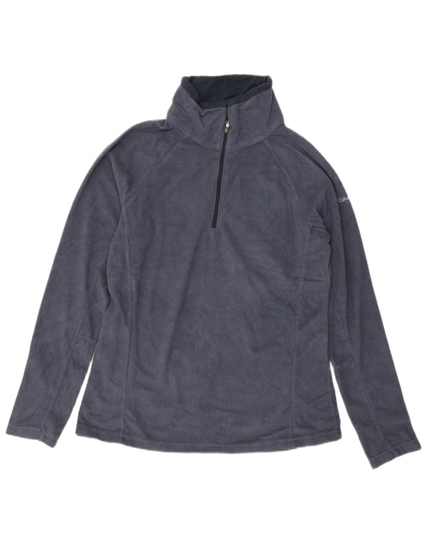 Maglione in pile da uomo Columbia con zip e collo, grande, in poliestere blu navy