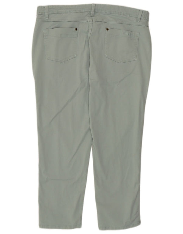 Pantaloni Capri slim fit da donna Weird Fish UK 14 Large W36 L23 Cotone verde