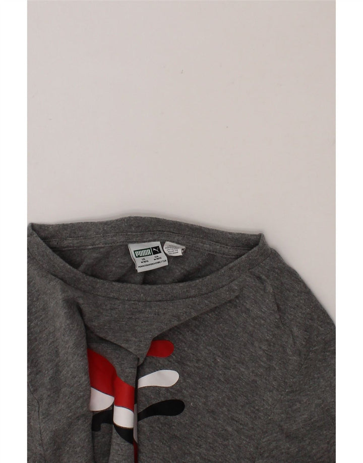 PUMA Boys Graphic T-Shirt Top 10-11 Years Medium  Grey Vintage Puma and Second-Hand Puma from Messina Hembry 