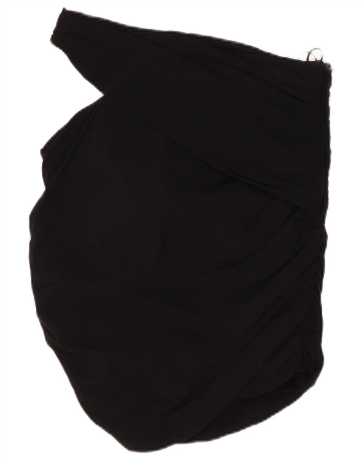 Top corto monospalla da donna Zara UK 6 XS viscosa nera