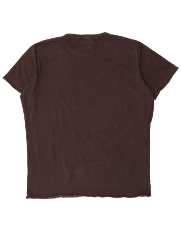T-shirt grafica da uomo Diesel Top grande in cotone nero