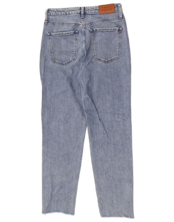 Tommy Hilfiger Donna Gramercy Crop Tapered Jeans W27 L25 Cotone Blu
