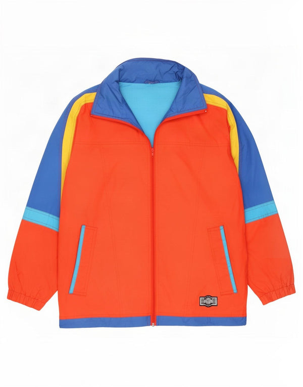 Giacca antipioggia con cappuccio da uomo Brugi UK 44 2XL Poliammide color block arancione