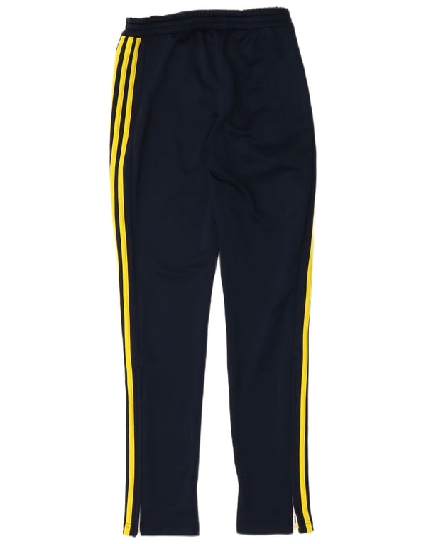 Pantaloni da tuta da uomo Adidas Small in poliestere blu navy