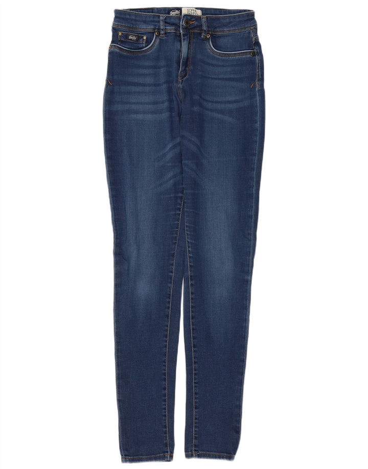 Jeans skinny Sophia da donna SUPERDRY W26 L32 cotone blu