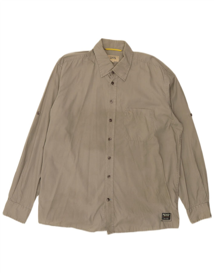 Camicia da uomo Camel Active grande in cotone grigio