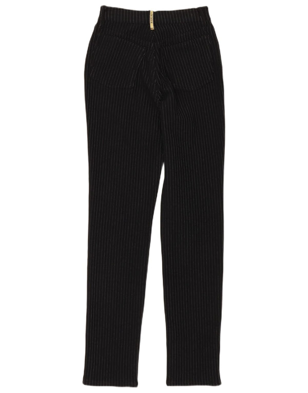 Pantaloni casual a vita alta da donna Replay W28 L32 Poliammide gessato nero