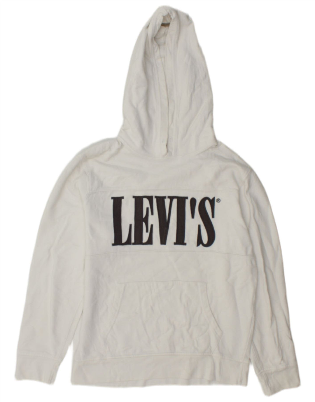 Maglione con cappuccio grafico da uomo Levi's piccolo in cotone bianco