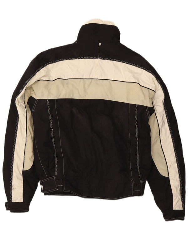 Vintage Mens Ski Jacket IT 48 Medium Black Colourblock Polyester