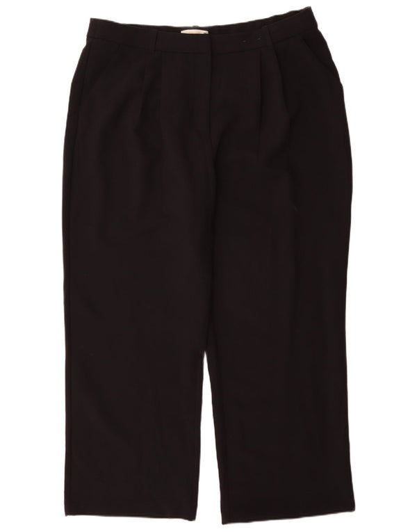 Pantaloni chino a vita alta da donna Abercrombie & Fitch UK 18 XL W34 L30 Neri