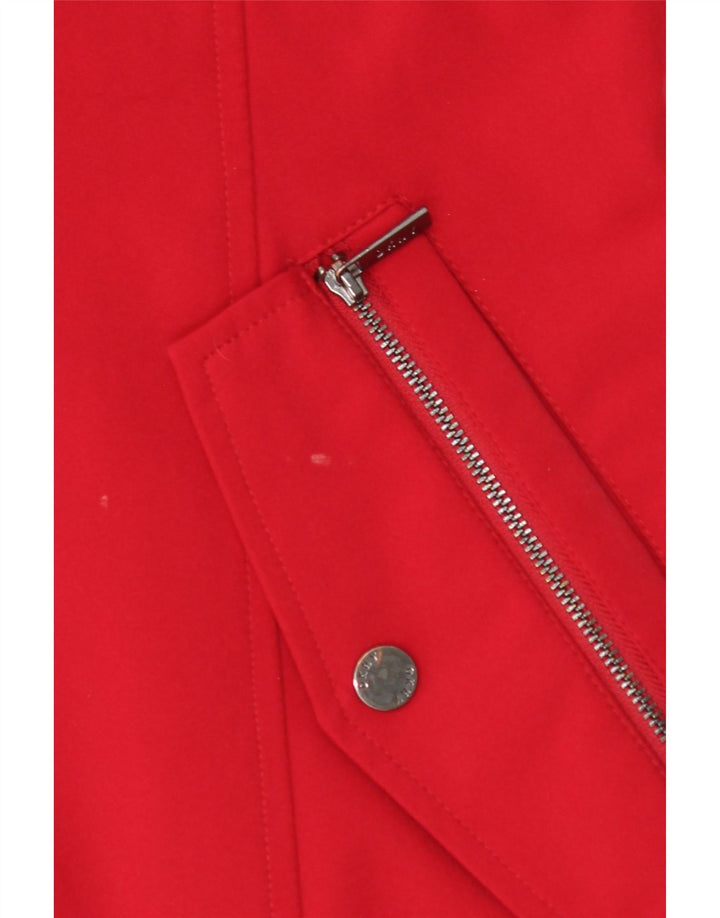 DKNY Womens Hooded Windbreaker Jacket UK 18 XL Red Polyester Vintage Dkny and Second-Hand Dkny from Messina Hembry 