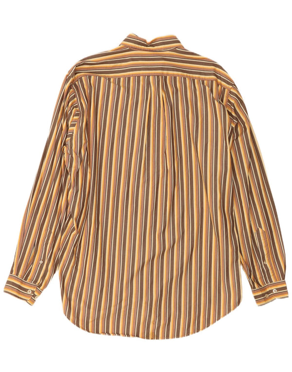 Camicia da uomo Regular Fit Marlboro Classics XL in cotone a righe marroni