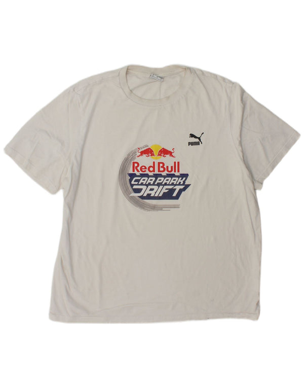 T-shirt grafica Puma da uomo Red Bull XL in cotone bianco