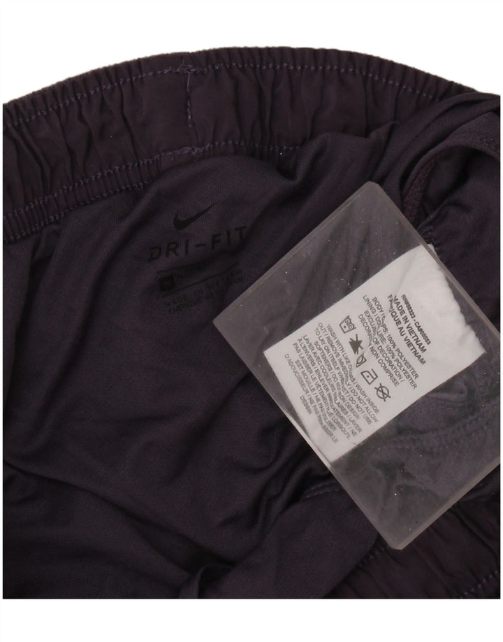 Pantaloncini sportivi NIKE Dri Fit da donna UK 14 Poliestere screziato viola medio