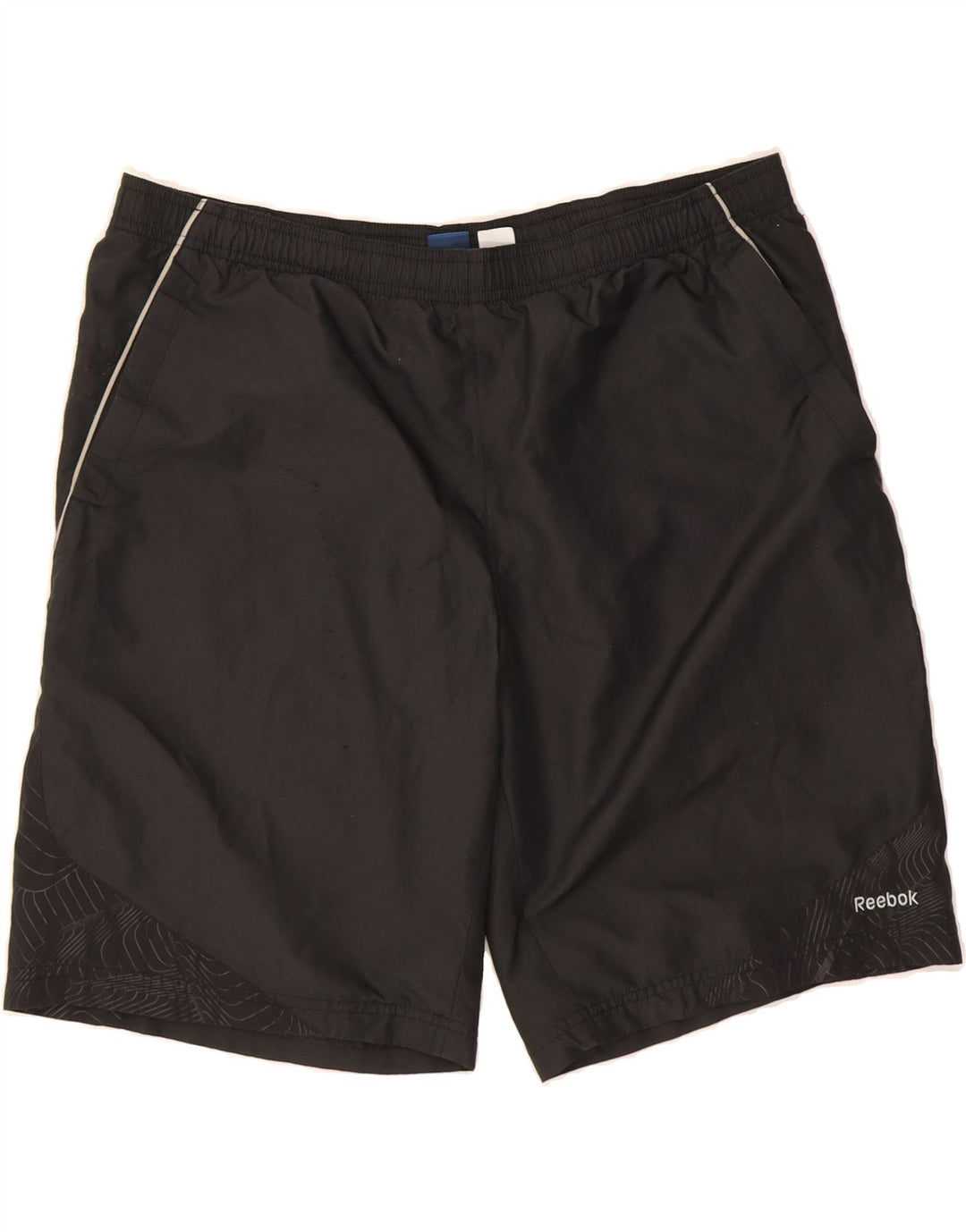 REEBOK Mens Sport Shorts Large Black Polyester Vintage Reebok and Second-Hand Reebok from Messina Hembry 