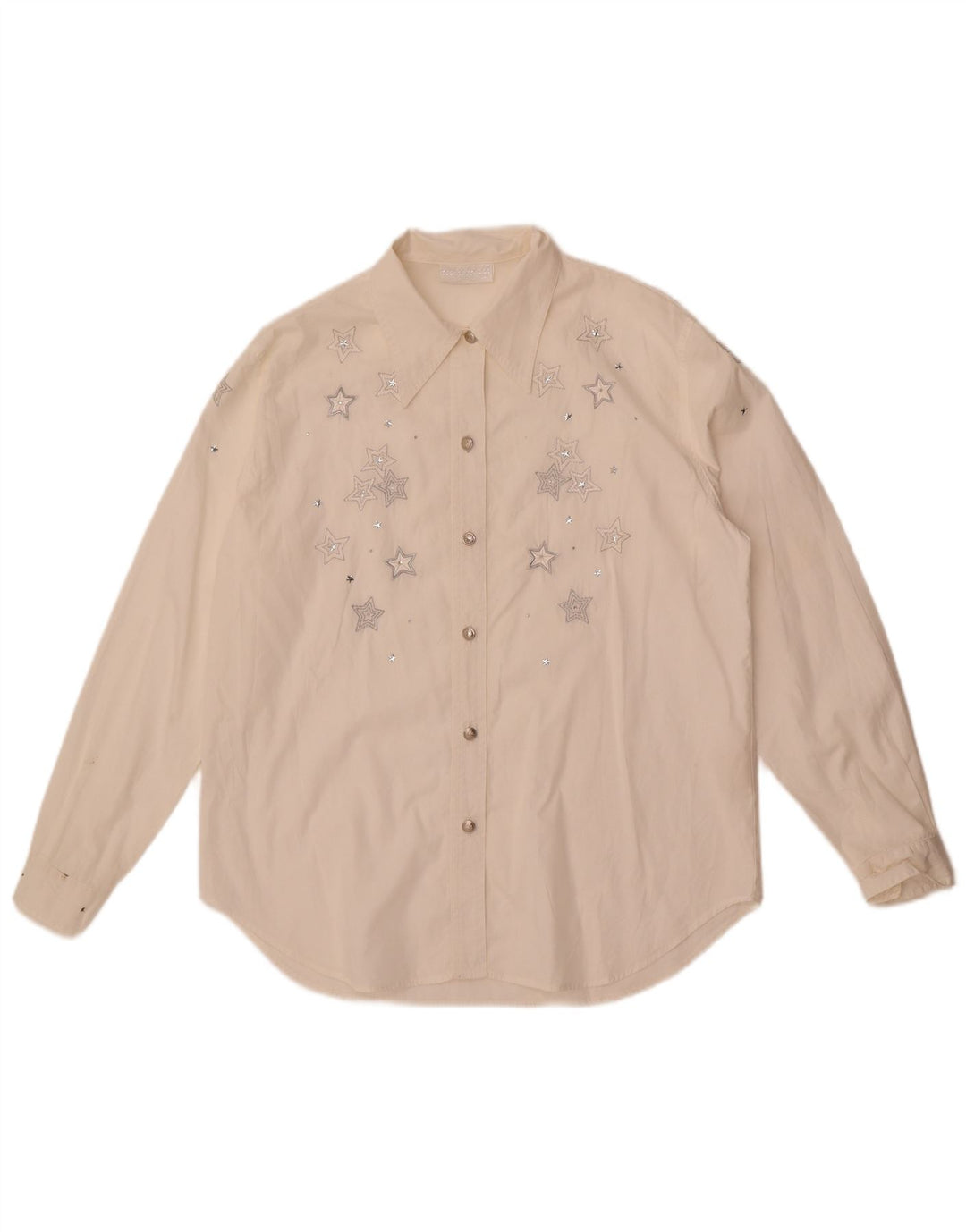 Camicia grafica da donna Roccobarocco IT 44 Cotone geometrico bianco medio