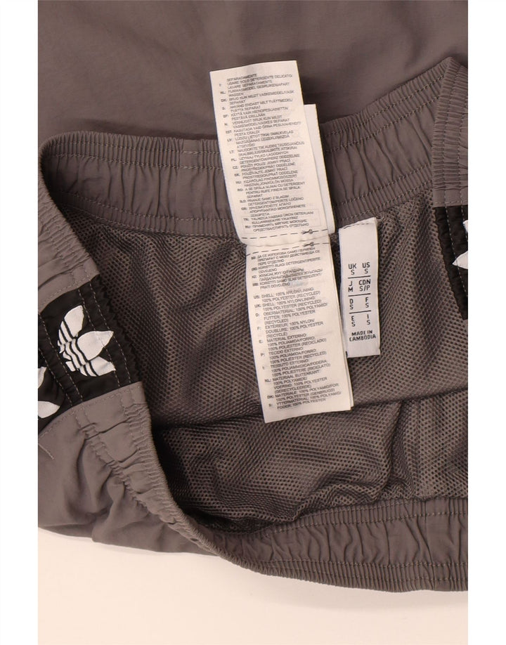 Pantaloncini Sportivi da Uomo Adidas con Grafica, Taglia Small, Colore Grigio a Blocchi, Nylon
