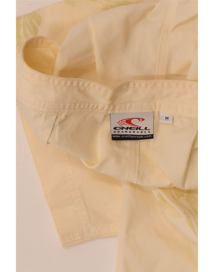 Pantaloni capri dritti da donna O'Neill medi W30 L22 bianco sporco floreale