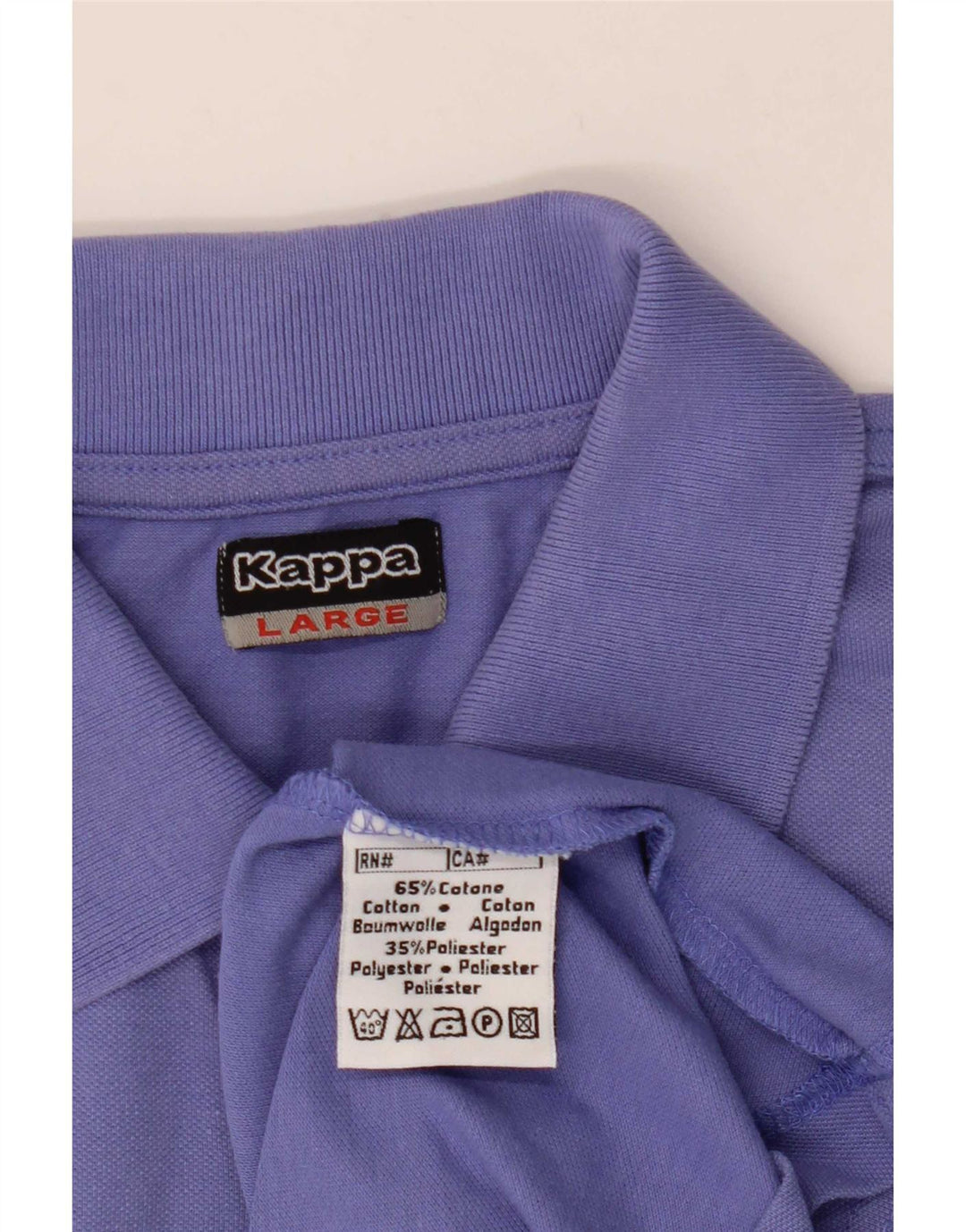 Polo Kappa Uomo Large Blu In Cotone