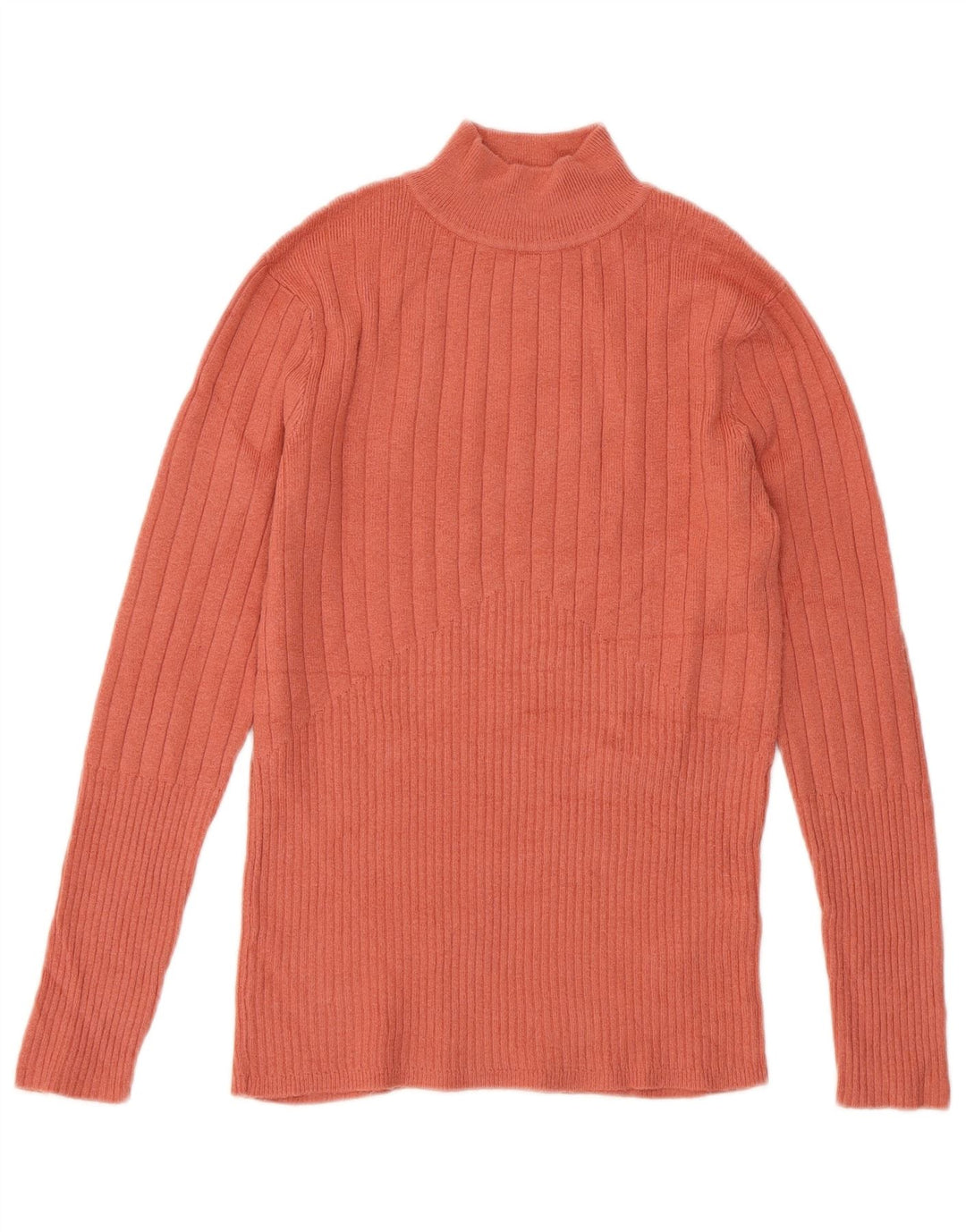 MARKS & SPENCER Womens Turtle Neck Jumper Sweater UK 8 Small Pink Viscose