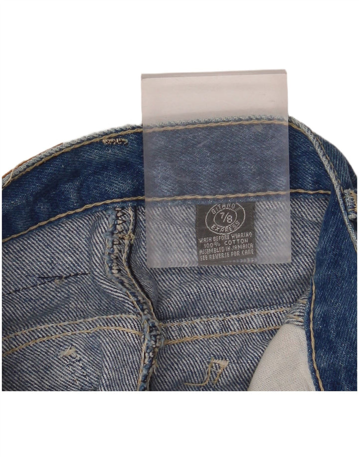 GITANO Gonna di jeans a vita alta da donna W26 piccola in cotone blu