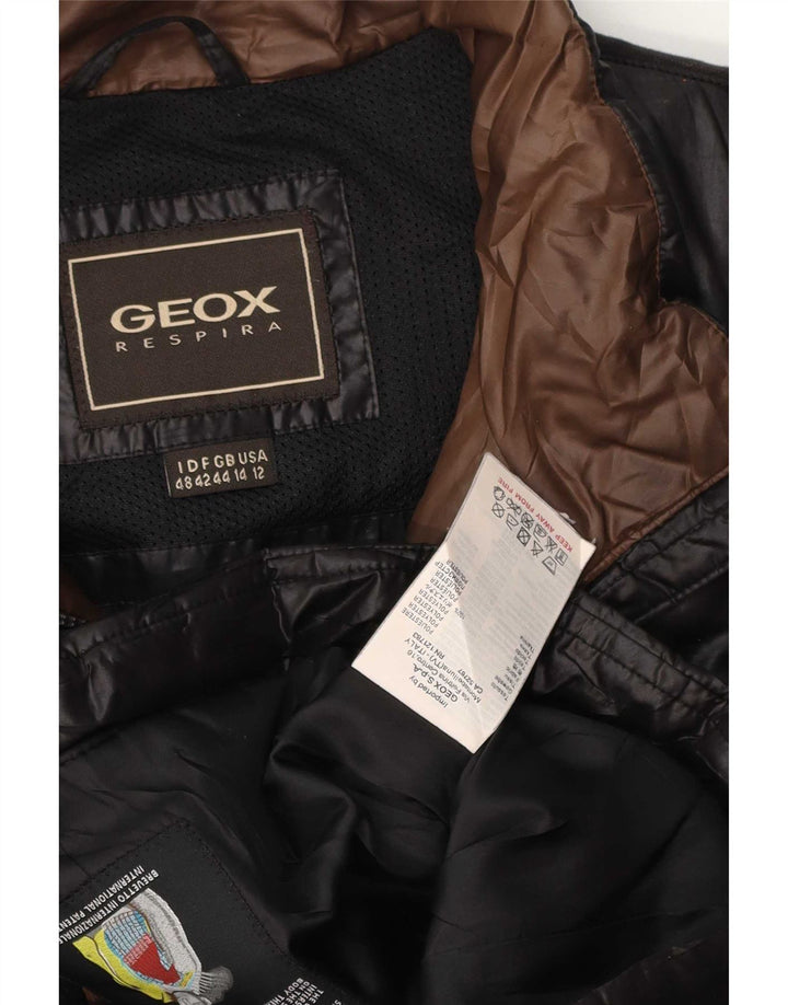 Geox Giacca imbottita Respira da donna UK 14 Large Nero Poliestere